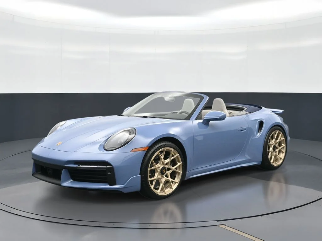 Used 2025 Blue Porsche Turbo image 1
