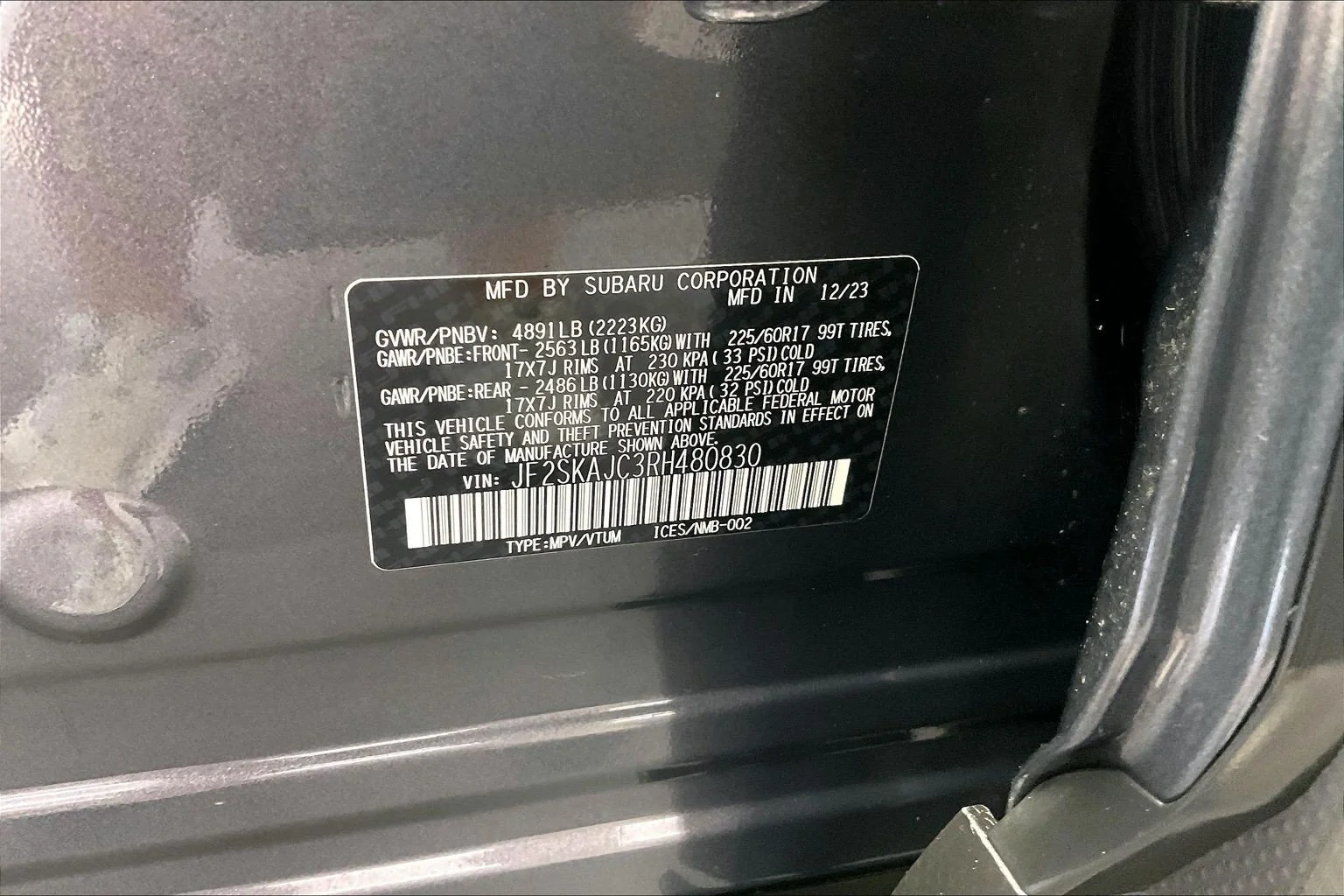 Used 2024 Magnetite Gray Metallic Subaru Wilderness image 33