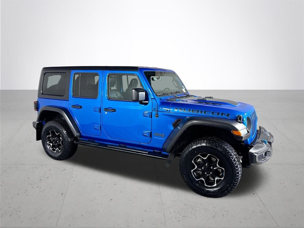 Used 2022 Blue Jeep Unlimited Rubicon 4xe image 4