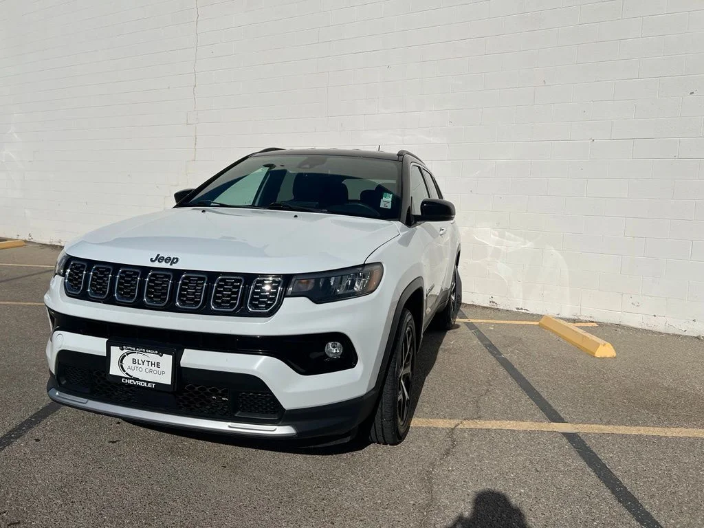 Used 2025 Bright White Clearcoat Jeep Limited image 1