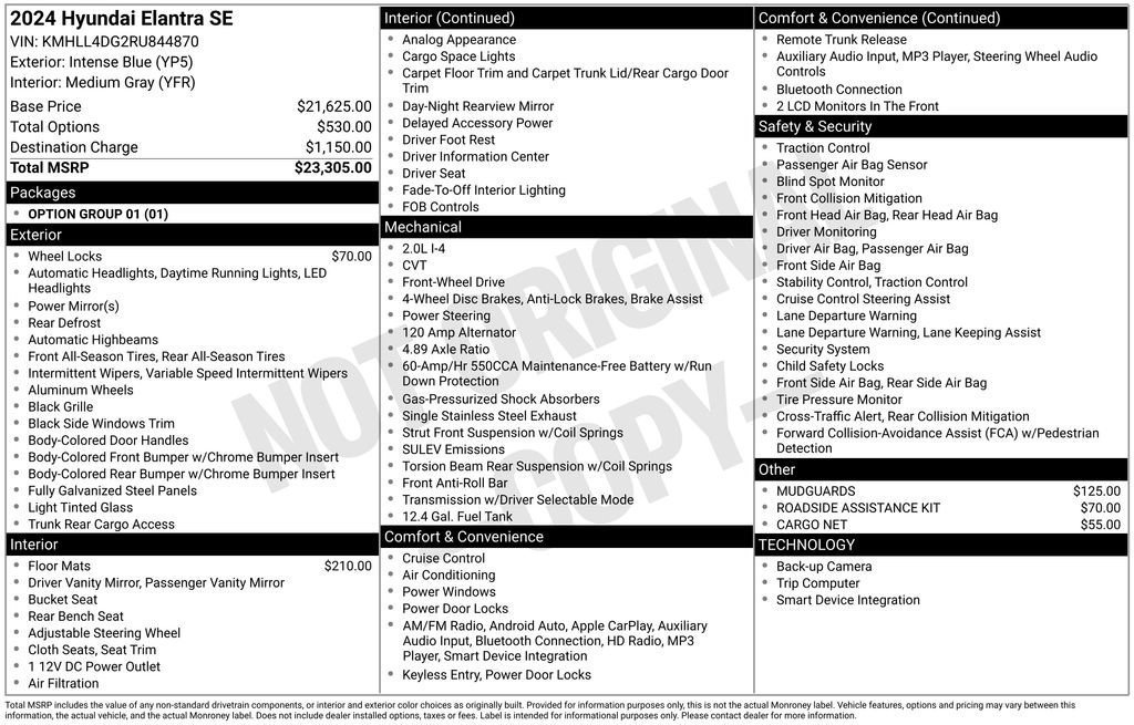Certified Used 2024 Blue Hyundai SE image 38