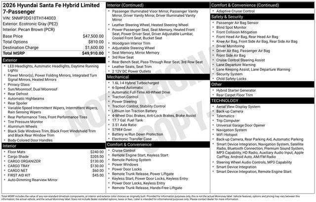 New 2026 Gray Hyundai Limited image 26