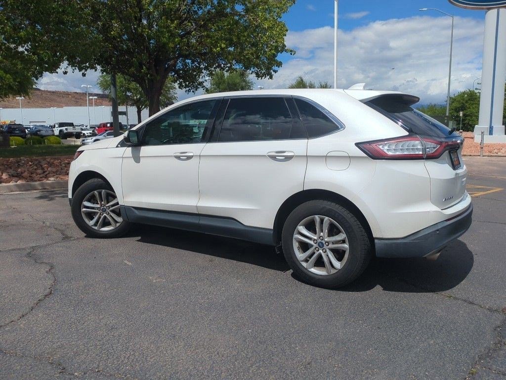 Used 2015 White Platinum Clearcoat Metallic Ford SEL image 3