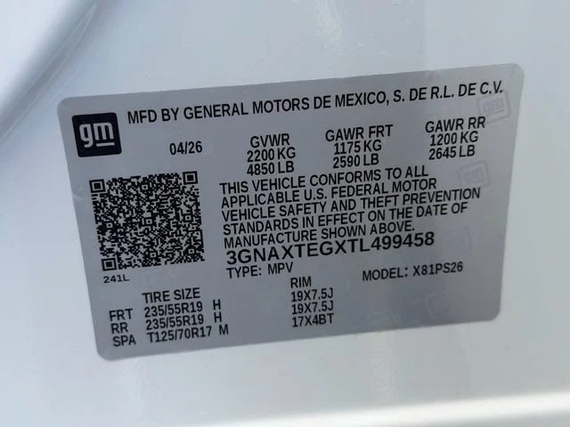 New 2026 Polar White Tricoat Chevrolet RS image 10