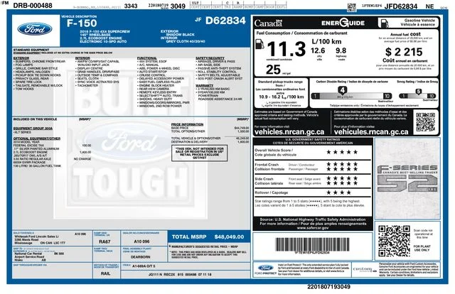 Used 2018 Black Ford XLT image 2