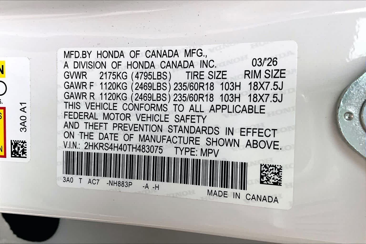 Used 2026 Platinum White Pearl Honda EX image 35