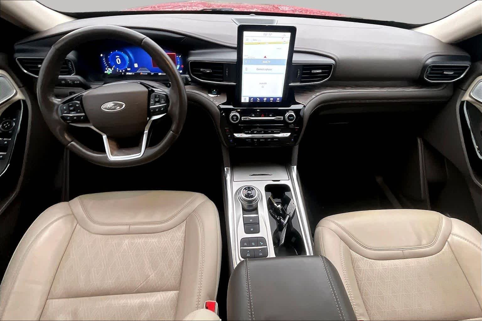 Used 2021 Rapid Red Metallic Tinted Clearcoat Ford Platinum image 15