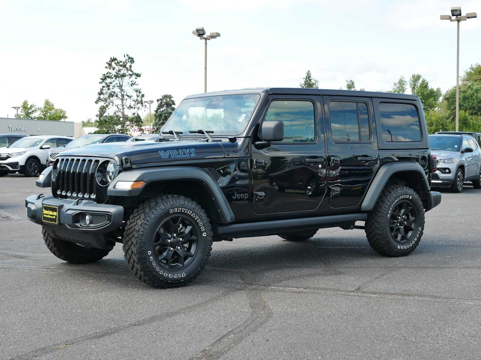 Used 2021 Black Clearcoat Jeep Unlimited Willys image 3