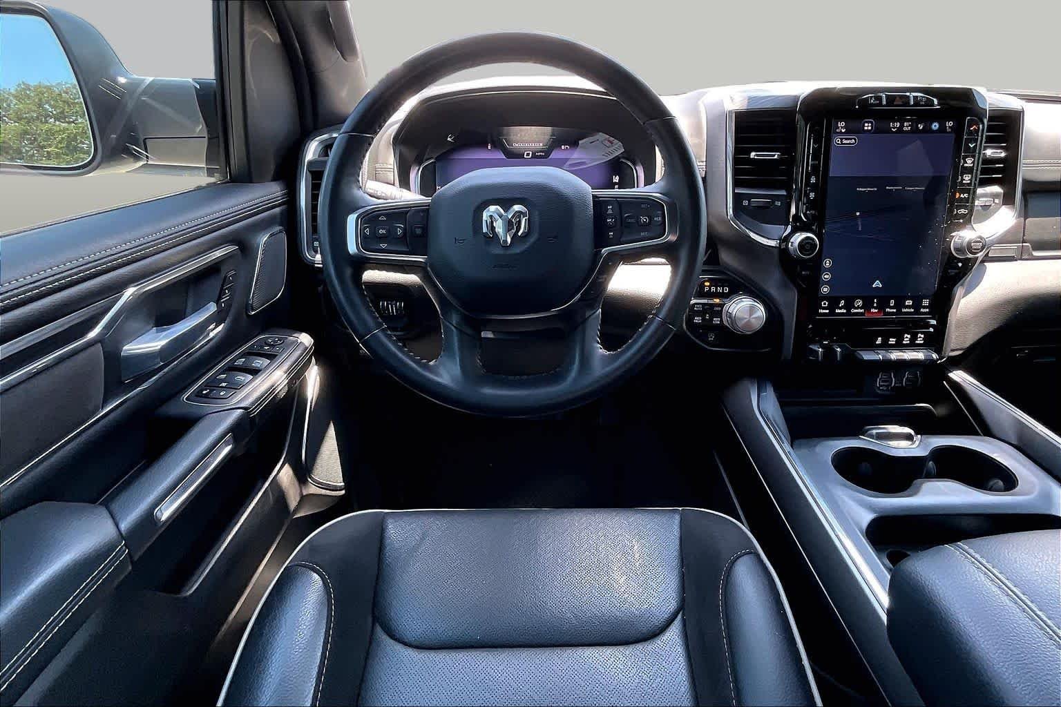 Used 2024 Diamond Black Crystal Pearlcoat Ram Laramie image 6