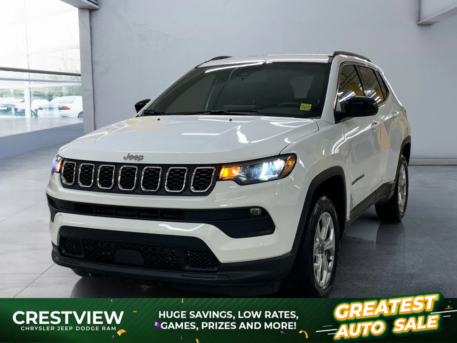 New 2026 Bright White Jeep North image 1