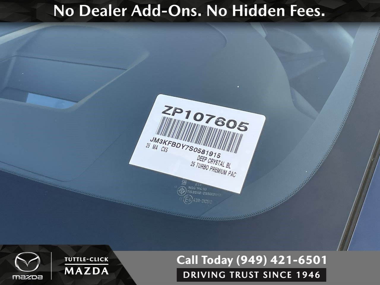 Used 2025 Deep Crystal Blue Mica Mazda 2.5 Turbo Premium Package image 42