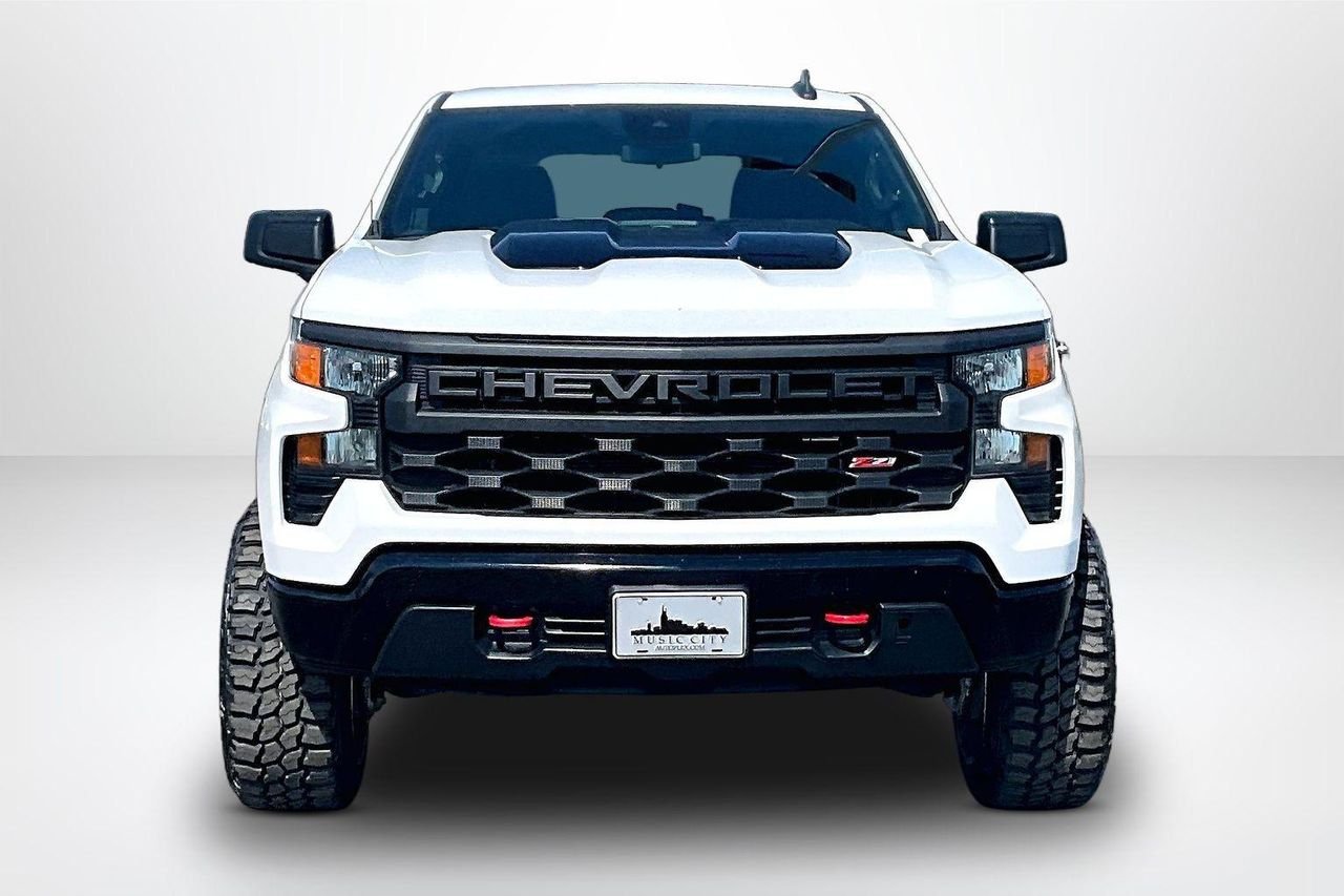 Used 2022 Summit White Chevrolet 4WD Crew Cab Short Bed Custom Trail Boss image 2
