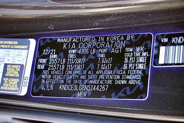 Used 2022 Gray Kia EX Premium image 34