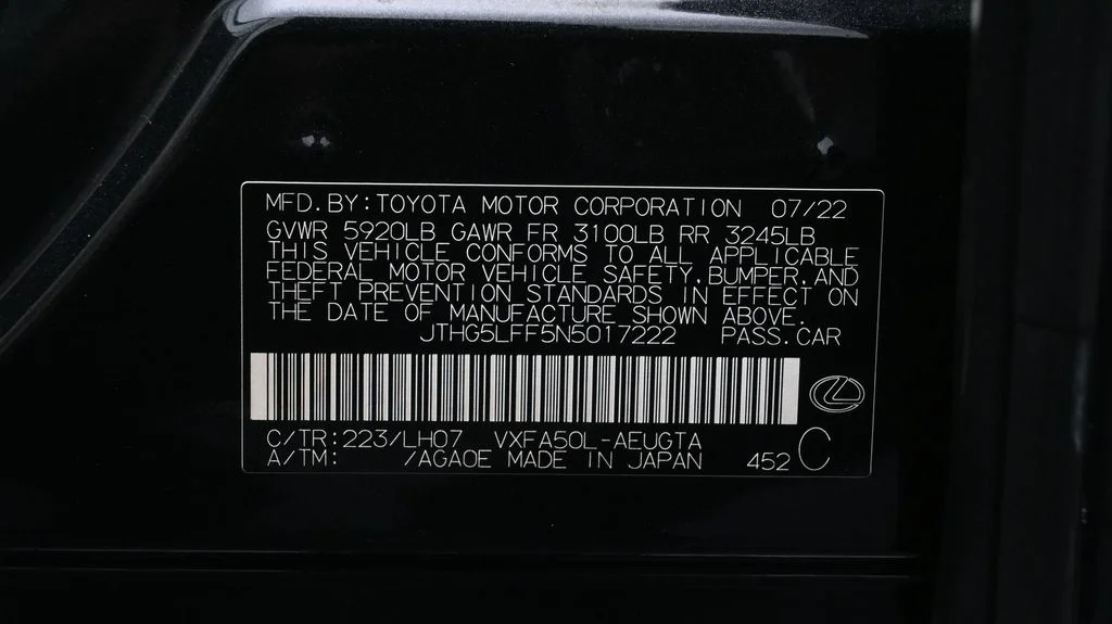 Used 2022 Black Lexus 500 Base image 24