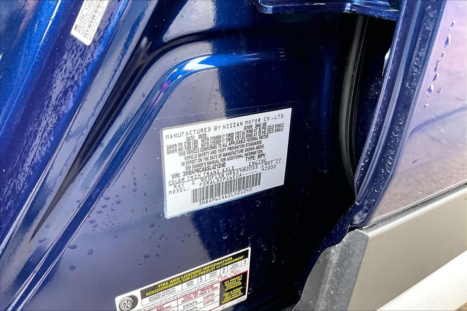 Used 2025 Deep Blue Pearl Nissan SV image 32