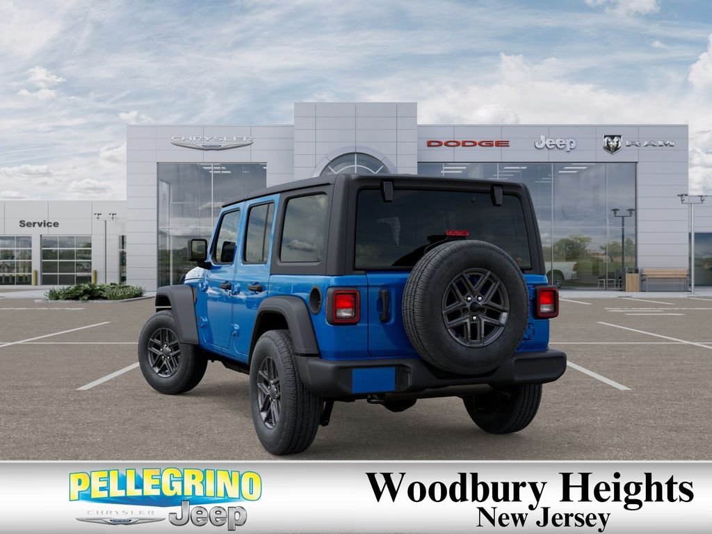 New 2025 Hydro Blue Pearl-Coat Exterior Paint Jeep 4-Door Sport S 4x4 image 3