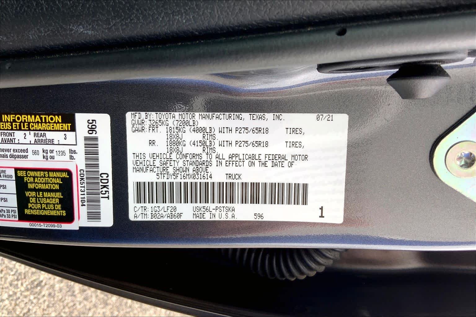 Used 2021 Magnetic Gray Metallic Toyota TRD Pro image 33
