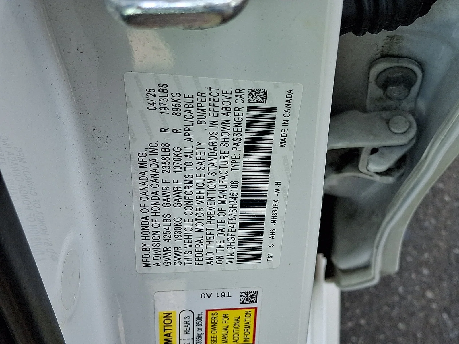 Used 2025 Platinum White Pearl Honda Sport image 25