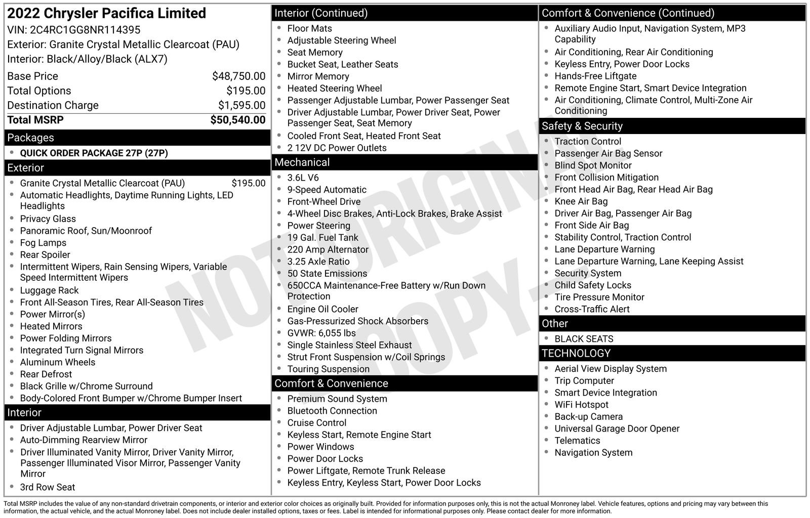 2022 Chrysler Pacifica Limited's photo