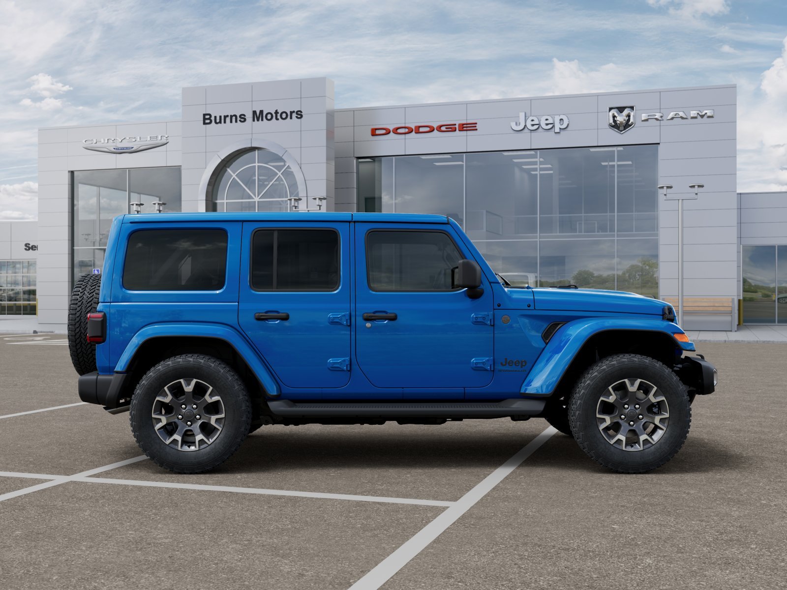 New 2026 Hydro Blue Pearl-Coat Exterior Paint Jeep Sahara 4-Door image 47