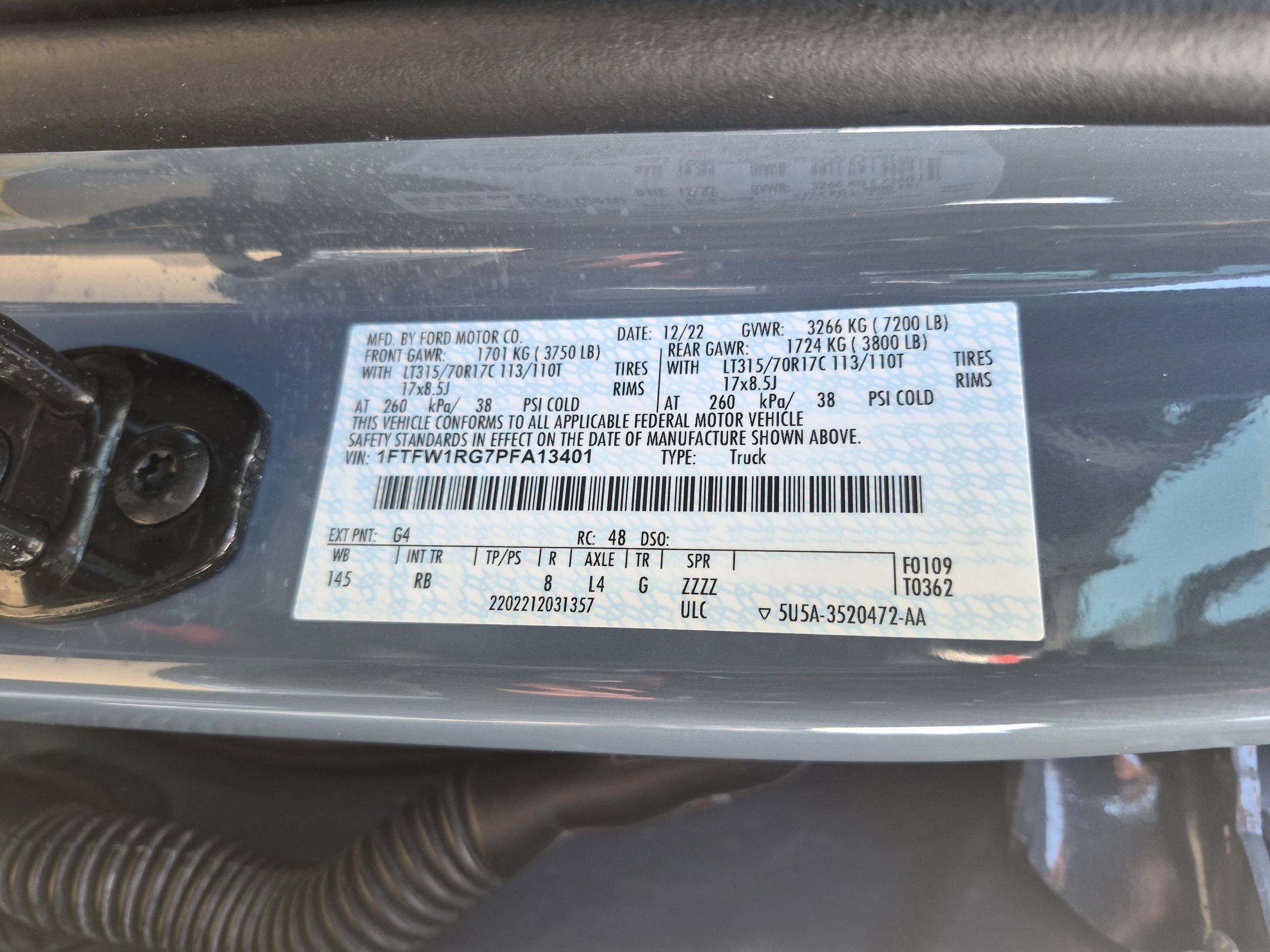 Used 2023 Azure Gray Metallic Ford Raptor 4WD image 36