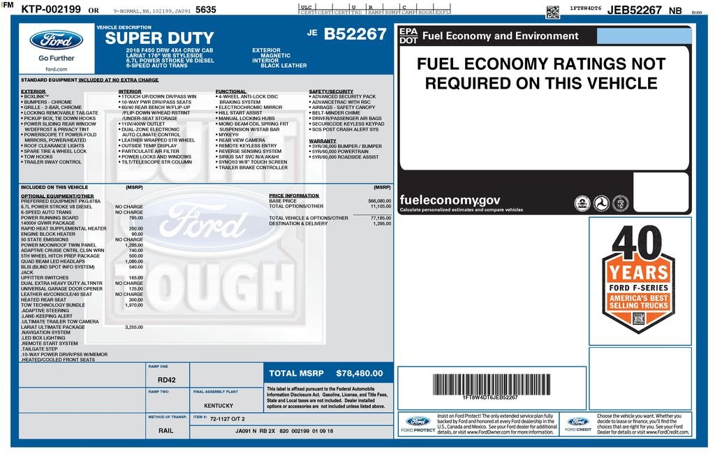 Used 2018 Magnetic Metallic Ford Lariat image 6