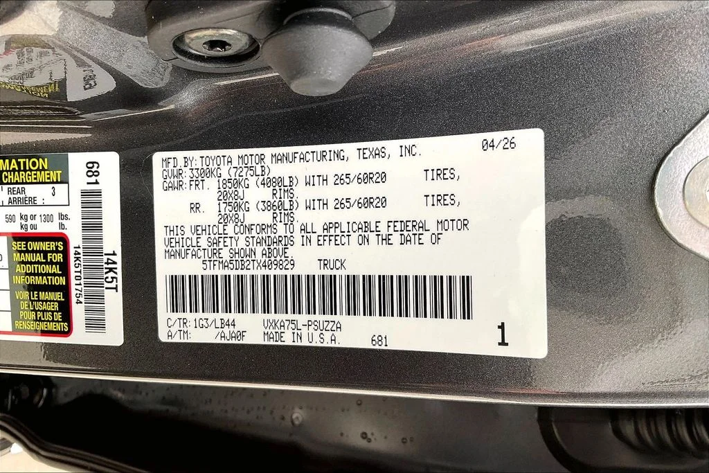 New 2026 Magnetic Gray Metallic Toyota  1794 Edition image 17
