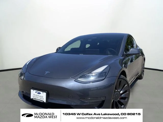 Used 2021 Black Tesla Performance image 1