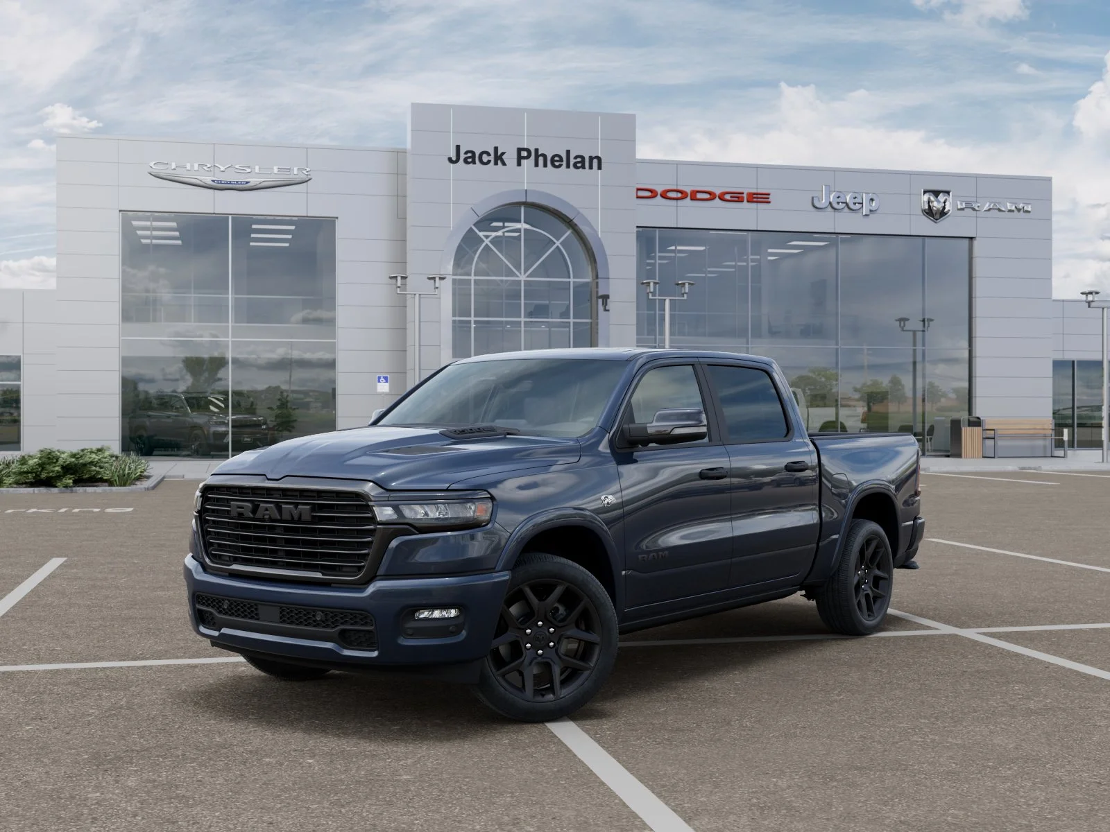 New 2026 Forged Blue Metallic Exterior Paint RAM Laramie image 1