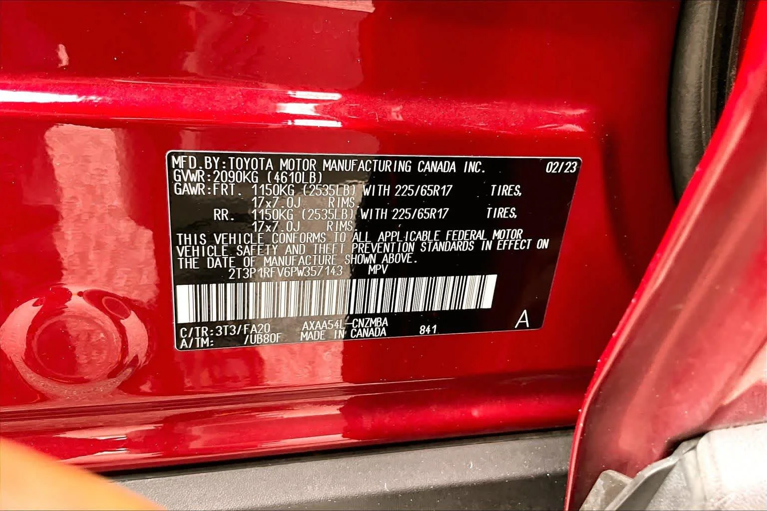 Used 2023 Ruby Flare Pearl Toyota XLE image 37