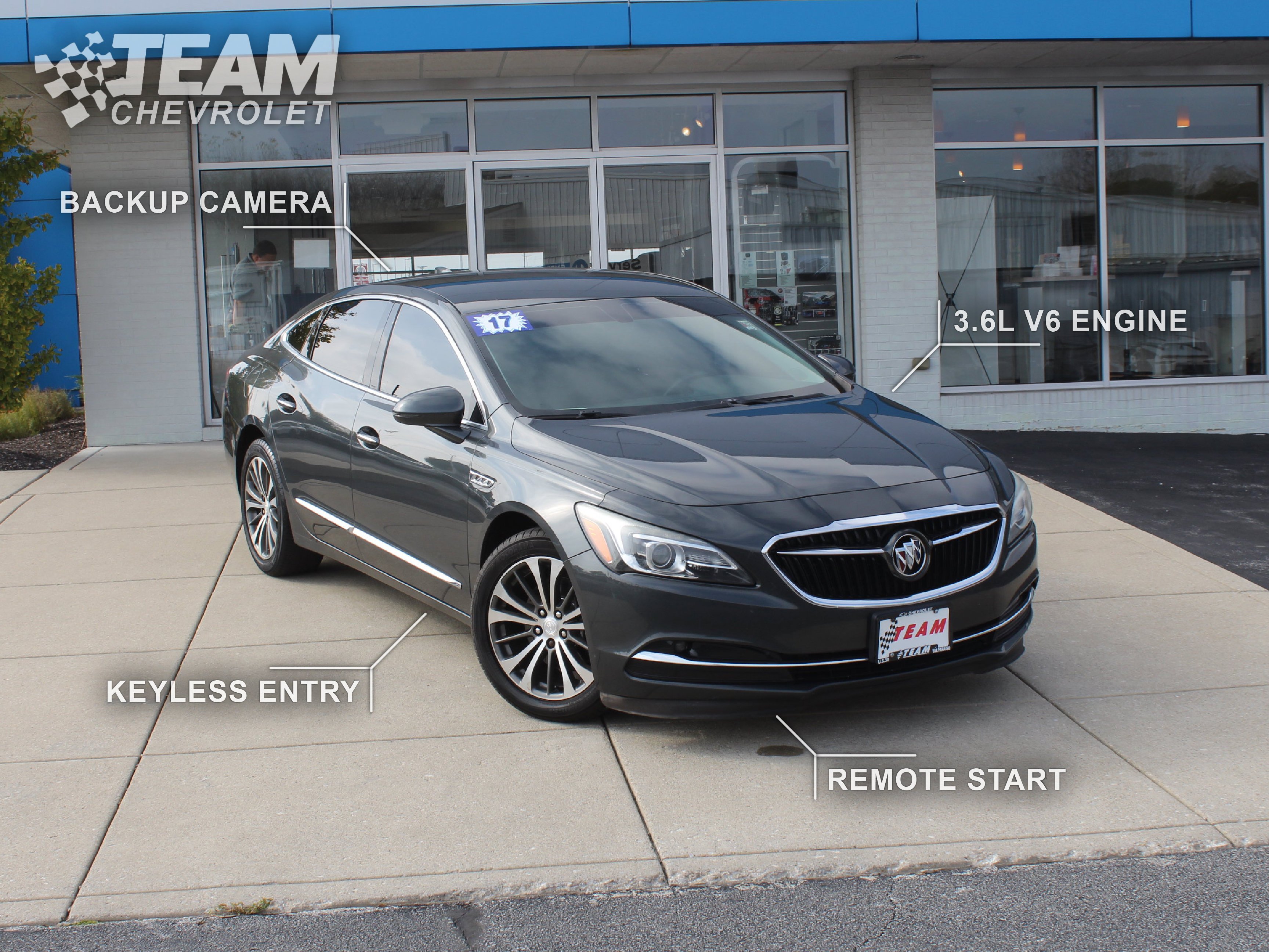 Used 2017 GRAPHITE GRAY METALLIC Buick Essence image 2