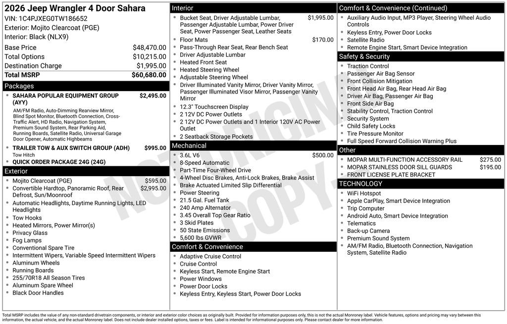 New 2026 Mojito Clear-Coat Exterior Paint Jeep Sahara image 23