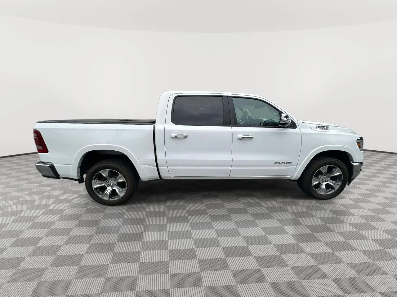 Used 2021 Bright White Clearcoat RAM Laramie Crew Cab 4x4 57