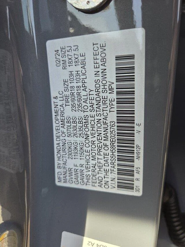 Certified Used 2024 Urban Gray Pearl Honda Sport image 33