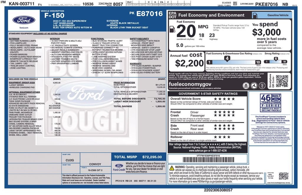 Certified Used 2023 Black Ford Lariat image 31
