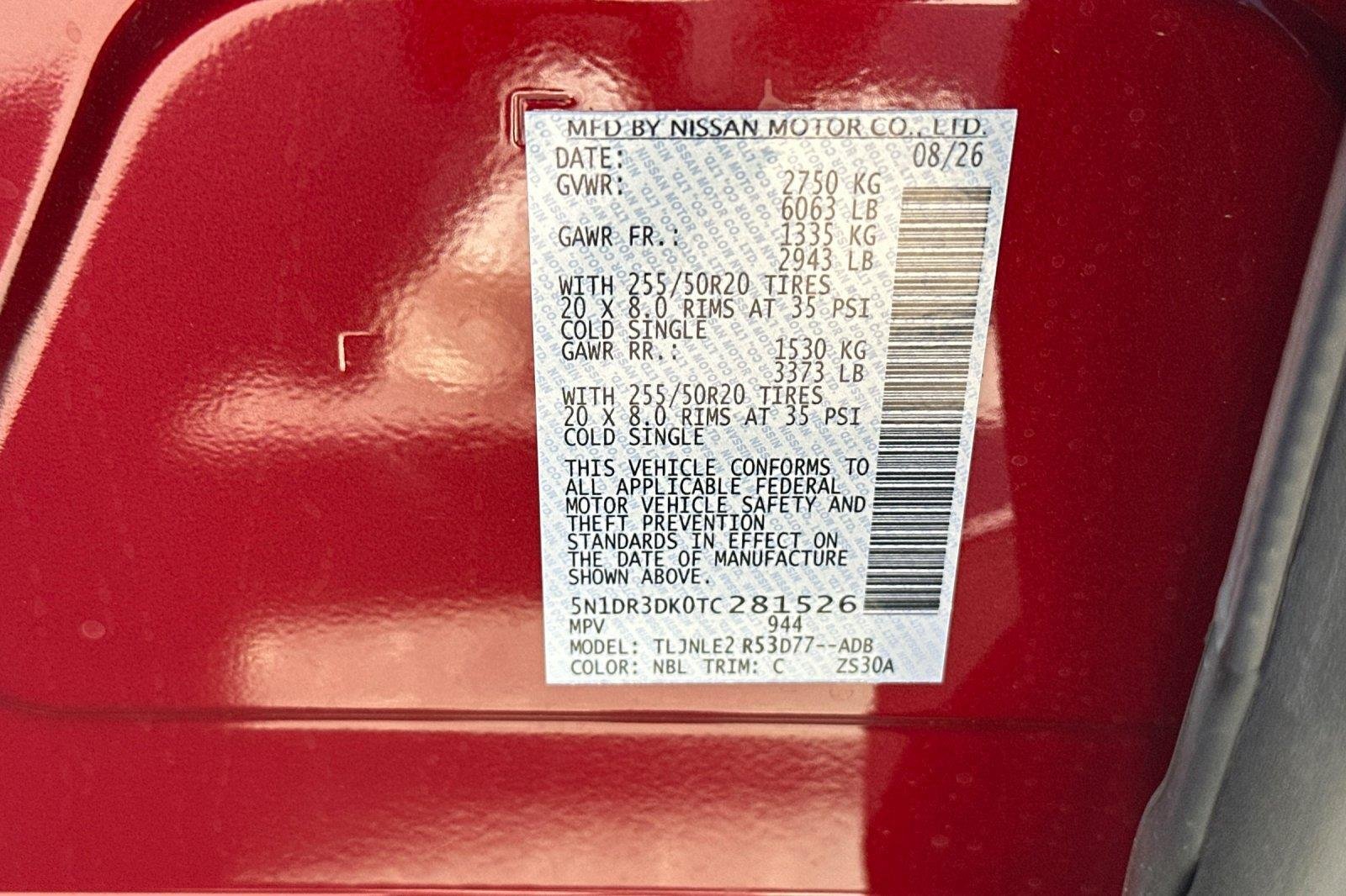 New 2026 Scarlet Ember Tintcoat Nissan Platinum image 27