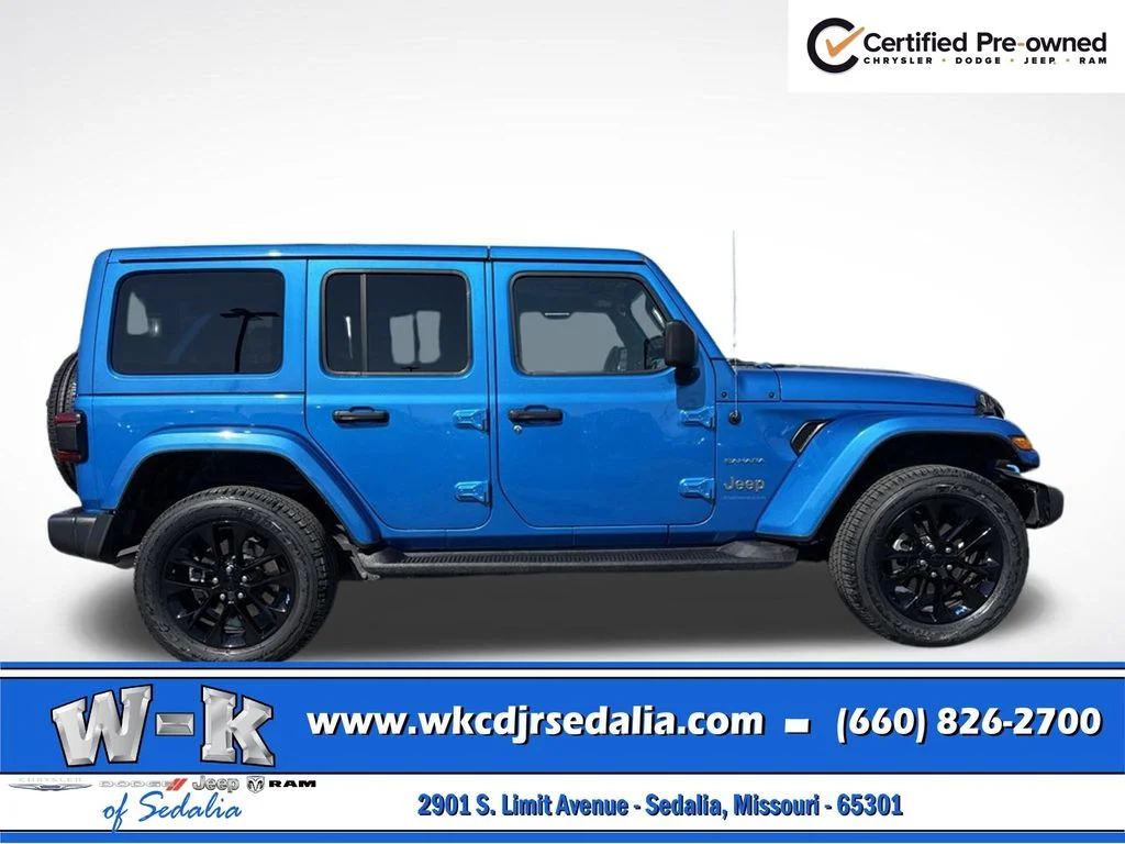 Certified Used 2023 Blue Jeep Sahara 4xe image 7