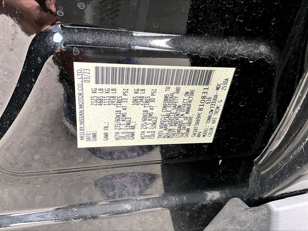 Used 2023 Super Black Nissan SV image 33