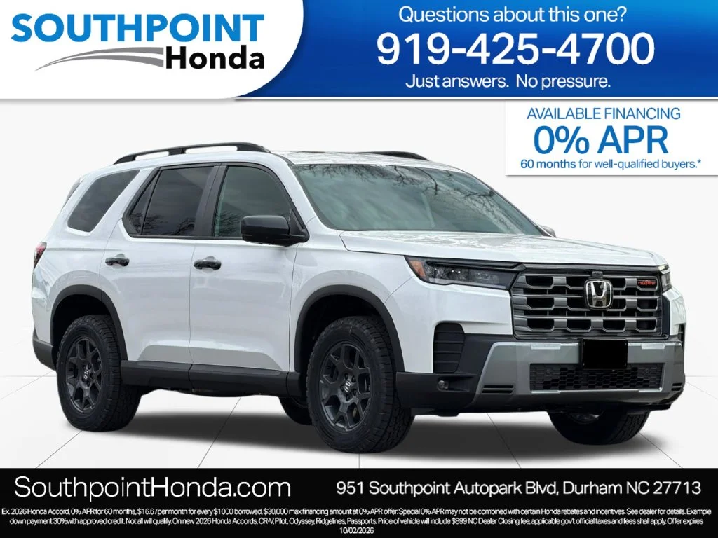 New 2026 Platinum White Pearl Honda TrailSport image 1