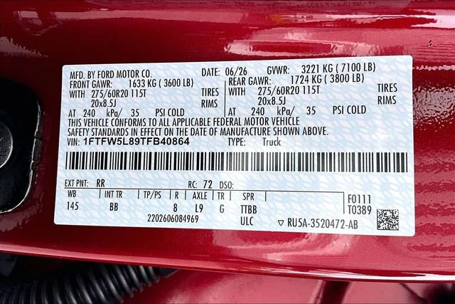 New 2026 Ruby Red Metallic Tinted Clearcoat Ford Lariat® image 13