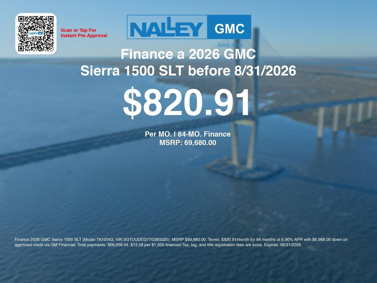 New 2026 Glacier White Tricoat GMC SLT image 6