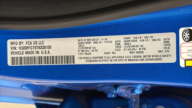 New 2026 Hydro Blue Pearl-Coat Exterior Paint RAM Warlock image 30