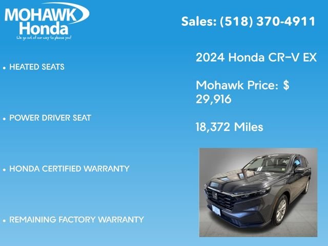 Certified Used 2024 Meteorite Gray Metallic Honda EX image 16