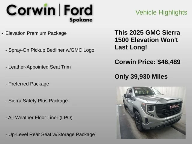 Used 2025 Gray GMC Elevation image 2