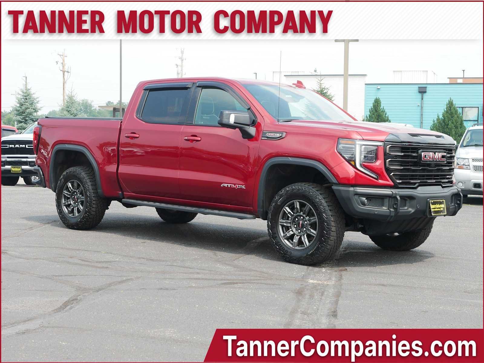 Volcanic Red Tintcoat 2024 GMC Sierra 1500 AT4X Crew Cab 4WD Pickup Truck Four-Wheel Drive Automatic
