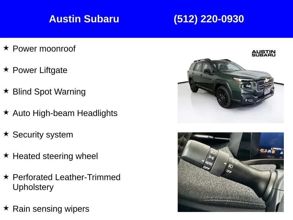 New 2026 Green Subaru Limited XT image 17