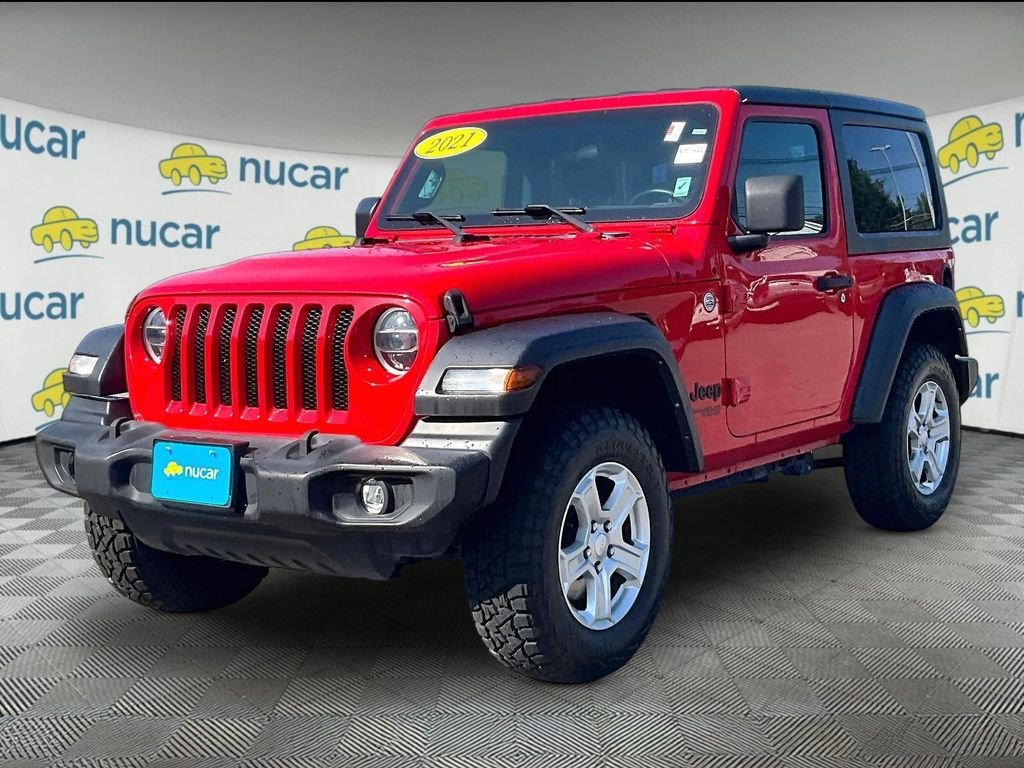 Used 2021 Red Jeep Sport S image 3