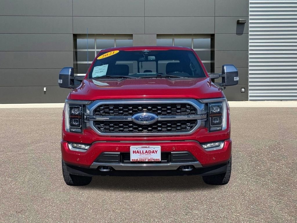 Used 2021 Rapid Red Metallic Tinted Clearcoat Ford Platinum image 2