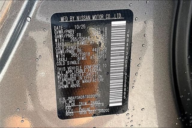 New 2026 Nissan Armada SV 4D Sport Utility