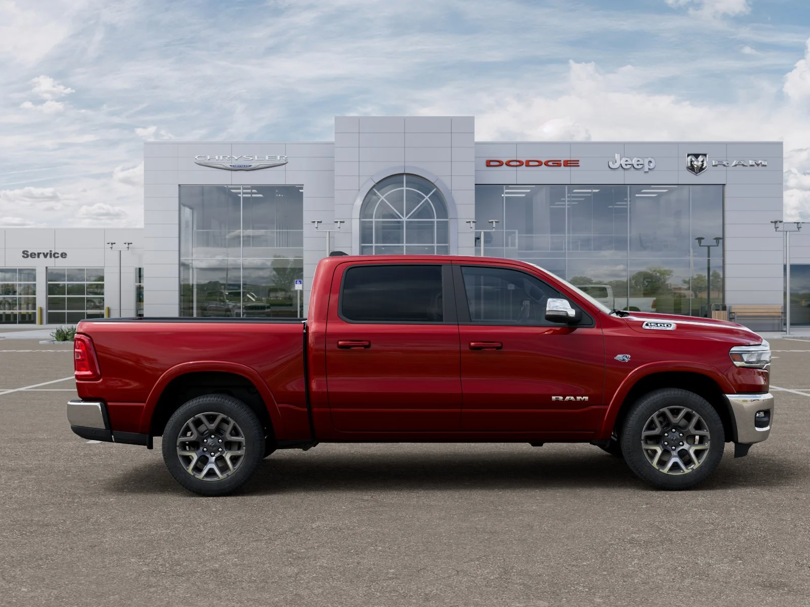 New 2026 Molten Red Pearl-Coat Exterior Paint RAM Laramie image 21